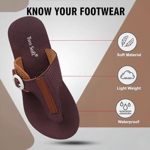 Image of TWOSOFT Women Slippers (Brown)