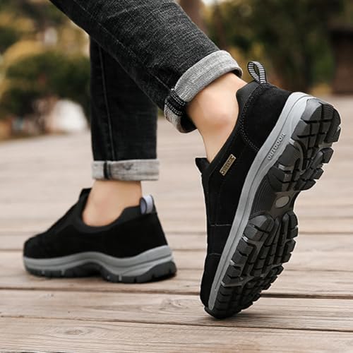 Enjerr Orthopedic Shoes Men, Men's Waterproof Breathable Arch Support Hiking Shoes, Non-Slip Slip-On Sneakers3