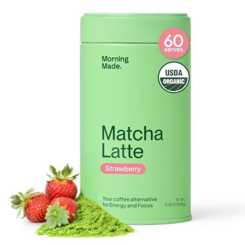 Morning Made USDA Organic Strawberry Matcha Powder (10.6 oz, 60 Servings)