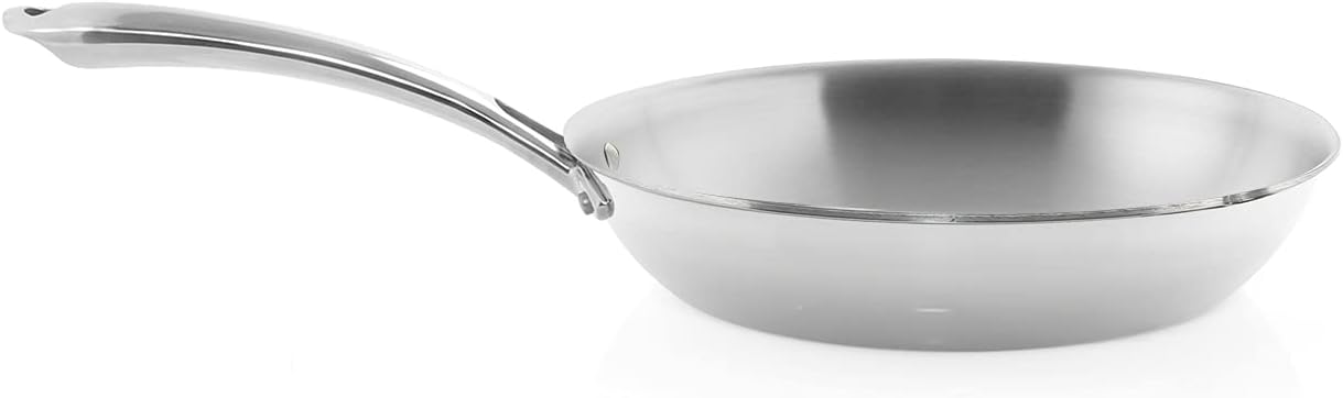 Chantal 3.Clad Tri-Ply 10 inch Stainless Steel Fry Pan, Polished Stainless Steel