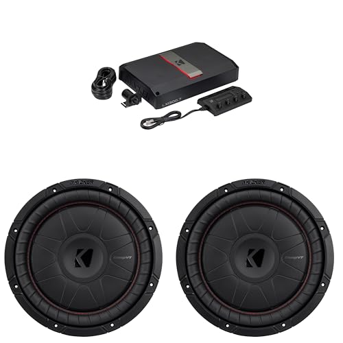 Kicker 12 Inch CVT Thin Woofer Includes (2) 52CVT122 Package with 51LX13007 Amplifier
