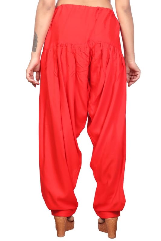 Image of FASHION GALLERY Women's Rayon Relaxed Fit Patiala Salwar with Full Length Drawstring Closure Type and Flexible Waist | Patiala Pant for Woman Free Size Fit Upto XXL
