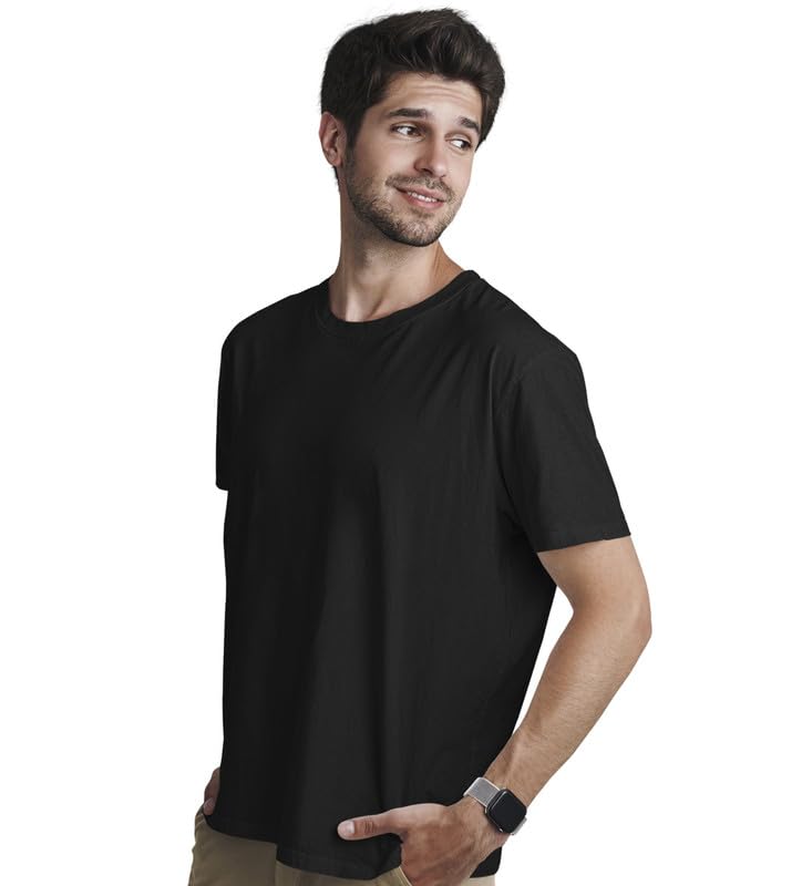 Image of INDISSH Couple T Shirt for Men and Women| Anniversary | Mens & Women Cotton Printed Tshirt| Husband Wife Valentine Tshirt Gift | Solid Plain Tshirt