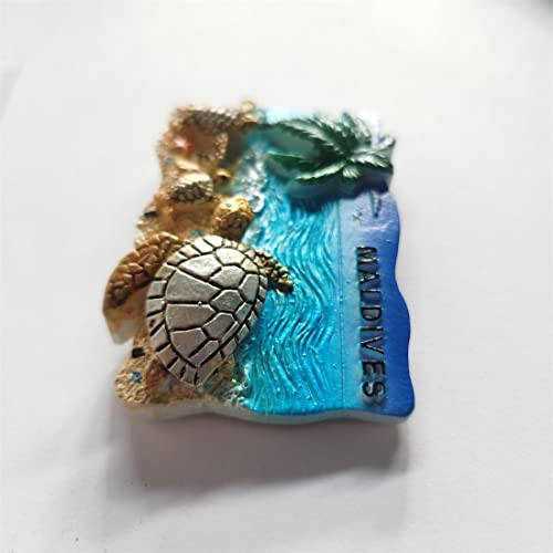 Imán de nevera 3D tortugas Maldivas resina artesanal miniatura 4