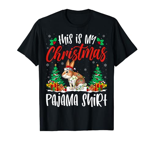 My Rabbit Christmas Xmas Pajama Shirt - Rabbit Lover Camiseta