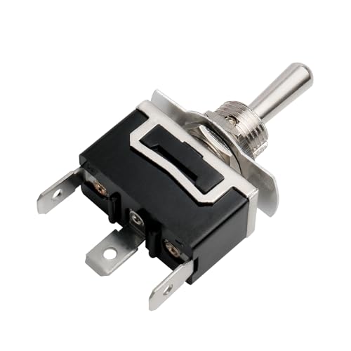 Baomain BM-C513A Toggle Switch Spdt On/Off/On 3 Position 250Vac 15A 1/2 Inch C513A Mounting Hole Tab Terminal 1/4 Inch Width thumb #3