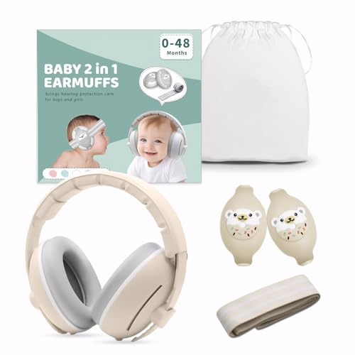 Homirty Gehörschutz Kinder Baby, Ohrenschützer Lärmschutz Kopfhörer 25dB – 2-in-1 Verstellbar mit Rutschfestem Kopfband – Für Kleinkinder 0-4 Jahre, Flugzeug, Feste & Unterwegs Homirty Gehörschutz Kinder Baby, Ohrenschützer Lärmschutz Kopfhörer 25dB – 2-in-1 Verstellbar mit Rutschfestem Kopfband – Für Kleinkinder 0-4 Jahre, Flugzeug, Feste & Unterwegs