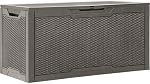 YITAHOME 100 Gallon Large Resin Deck Box Outdoor Storage Boxes for Patio Furniture, Outdoor Cushions, Garden Tools and Pool Supplies-Waterproof,Lockable (Taupe)