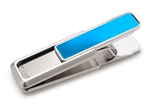 M-CLIP Stainless Steel Money Clip, Cash and Credit Card Holder, Minimalist Wallet Alternative (Blue PVD)