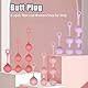 AMAZBEE Analkugeln Silikon Anal Plugs 3er Set Hautfreundliche Buttplug Texturierte Dildos Ideal für Beckentraining und vaginalen Muskeltraining Anal Sexspielzeug für Männer und Frauen (Rose)