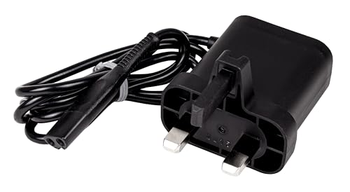 Image of Braun - Replacement 3 Pin Wall Charger for Braun Shavers Series 1 3 5 6 7 8 9 - Type/Tipo 492-5214/492-5218 - 12V 400mA Wall Power Adapter - Type 492-5218 - Black