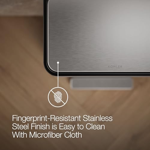 Kohler 20941-ST 8 Gallon Tall Hands-Free Kitchen Step Can, Trash Can with Foot Pedal, Quiet-Close Lid, Stainless Steel by Kohler - Used condition - Image 7