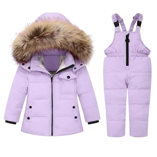 SANMIO Toddler Snowsuit Boy Girl Winter Coat Snow Pants Set,