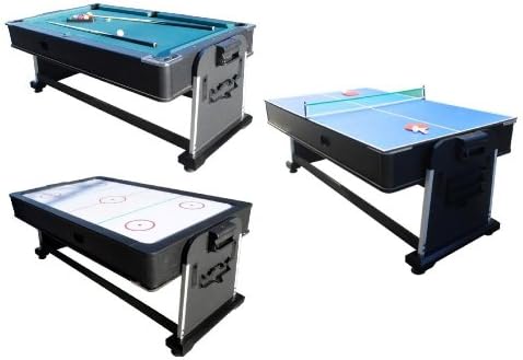3 in 1 Rotating Multi Game Table - Pool, Air Hockey & Ping Pong