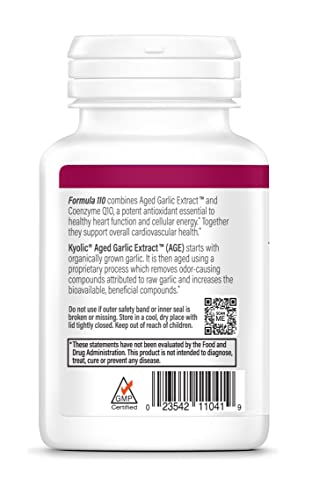 Kyolic Aged Garlic Extract Formula 110 Coq10 Cardiovascular, 100 Capsules #TOP1