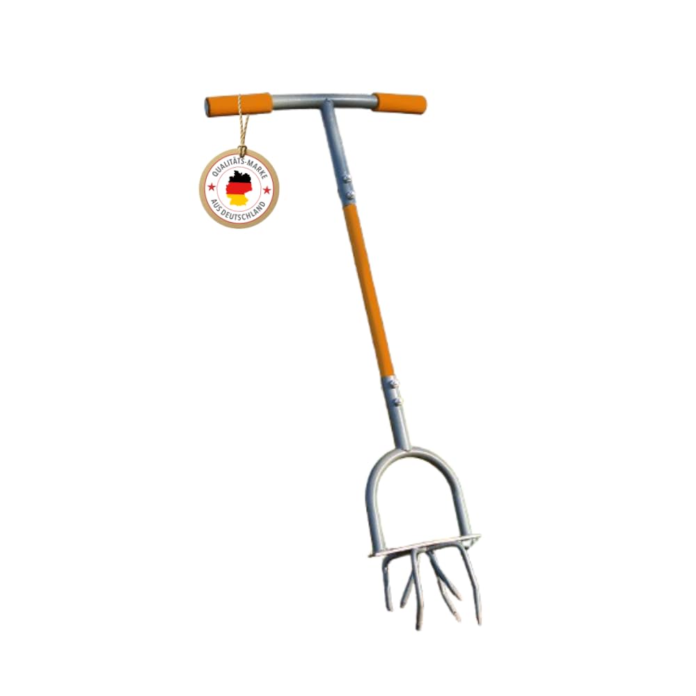 Kraftsparende Bodenfräse 2-in-1 – Gartenkralle & Klingen-Wechselkopf/Kultivator mit Handgriff & Trittplatte, Rückenschonend, Fast 1 m lang, Twist Tiller für Beet/Unkraut/Harte Erde