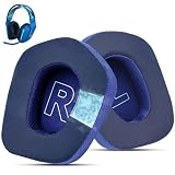 Wzsipod Almohadillas de repuesto con gel refrescante para auriculares Logitech G733 G535 G335 Lightspeed inalámbricos para videojuegos, almohadillas para oídos fabricadas en duradero tejido de seda de