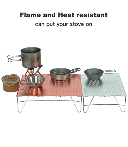 Iclimb Mini Solo Folding Table Ultralight Compact For Backpacking Camping Hiking Beach Picnic (Silver - L) #TOP3