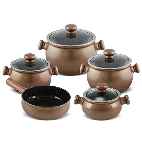 Conjunto de Panelas de Cerâmica Premiere Joy, 5 Peças, Rose Gold, Ceraflame