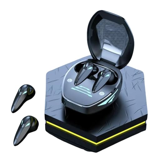TG09 Bluetooth Wireless Gaming 9D Stereo In Ear Sports Headphones, Earphones Headset Low Delay Game Waterproof with Charging Case for All Mobile/smart Phone, sweatproof Noise Cancelling Earbuds.