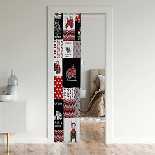 Tractor Door Curtain for Doorway Privacy 132x203cm 1 Panel Farm Equipment Trucks Closet Door Cover Curtain Construction Car Room Blackout Curtain Harvester Tractor Room Divider Curtain Cover - Image 3