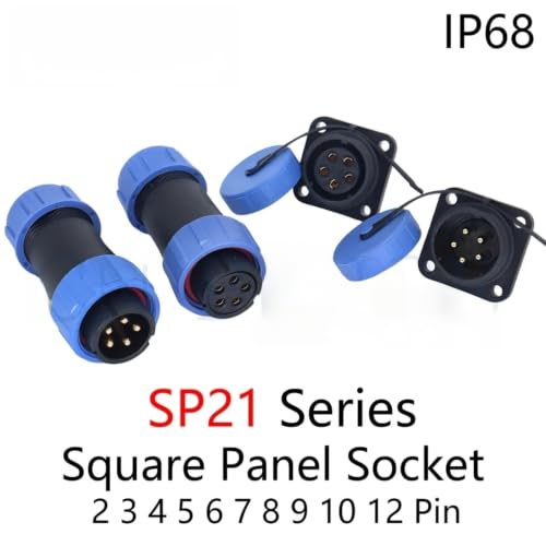 Conector SP21 hembra de 2 pines: enchufe cuadrado macho/hembra IP68 4