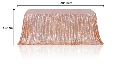 Nappe à paillettes or rose rectangulaire pour sublimer vos buffets - 8