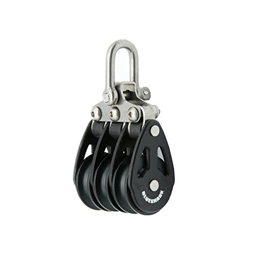 Blue Shark-Sailing Pulley Blocks Ball Bearing 28mm Triple Fixed 2102