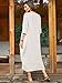 Celmia Women's 3/4 Sleeve Round Neck Solid Loose Long Maxi Dress Cotton Gown with Side Pockets Khaki-a XL