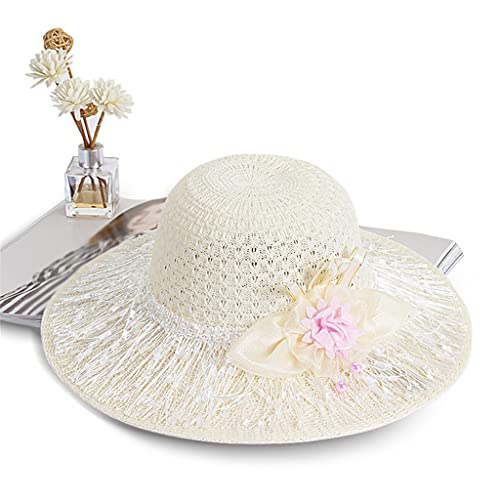 Chapeau de paille pliable grand bord femme - Chapeau de plage et soleil