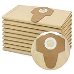 Compatible Parkside Vacuum Dust Bags (10 Pack) for Lidl Parkside PNTS 1250 1300 PWD 12 PAS 500 20L Wet and Dry Vacuum Fine Filtration Replacement Bags AVC115 With Rubberised Seal And Retaining Collar