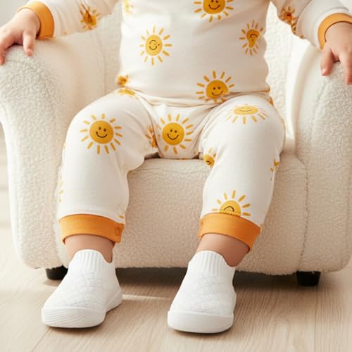 Image of MORENDL Baby Toddler Walking Socks Non-Slip Breathable Unisex Casual Sneakers