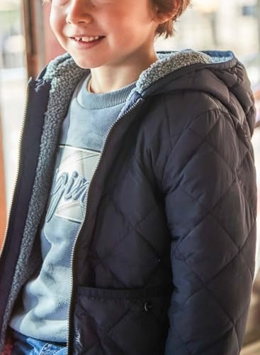 Mayoral Reversible soft coat for Boys Navy4