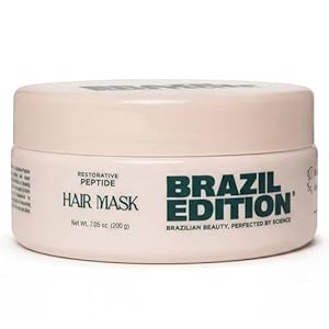 Restorative Peptide Hair Mask – Deep Repair in 2 Minutes, Hydration & Shine, Murumuru & Babassu Butters, Hyaluronic Acid, Strengthens & Smooths Damaged Hair (7 oz)