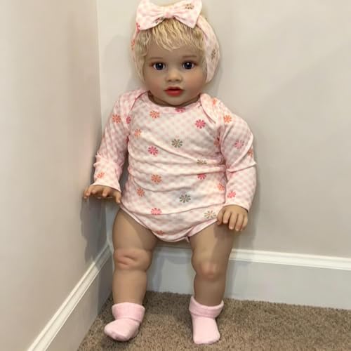 RXDOLL Pippa - Muñecas realistas de bebé Reborn de 66 cm, muñecas de gran tamaño que se ven reales de tela suave con peso corporal de silicona, muñeca realista para niñas de 3 años en adelante