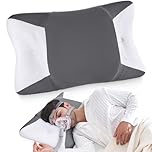 Joynox CP-AP Pillow for Side & Back Sleepers, Sleep Apnea Ergonomic Orthopedic Pillow, Reduces Air Leaks, Compatible with Various CP-AP Masks, Cervical Memory Foam Pillow with Cooling Breathable Cover