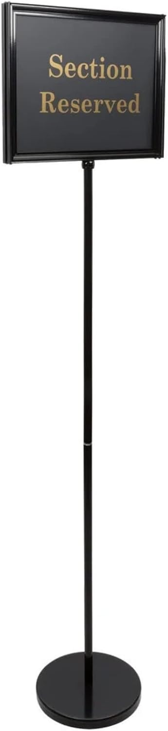 Sign Holder Stand for Restaurant Entrances, Adjustable Sign Stands for Display, Pedestal Sign Holder, Includes 8 Inserts | 28 Inches High | 11 x 14 Inch Frame - by Chef Master 90033