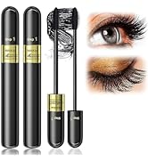 Bekoeen 2PCS Black Tubing mascara,Ultra Volume and Length Waterproof 4D mascara,2 in 1 Slim 5x Lo...
