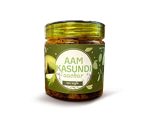 Image of KVD Collection Mango in Mustard Sauce - 250G | Aam Kasundi Traditional Home-made Bengali Recipe | No Artificial Colours, Flavours and Preservatives