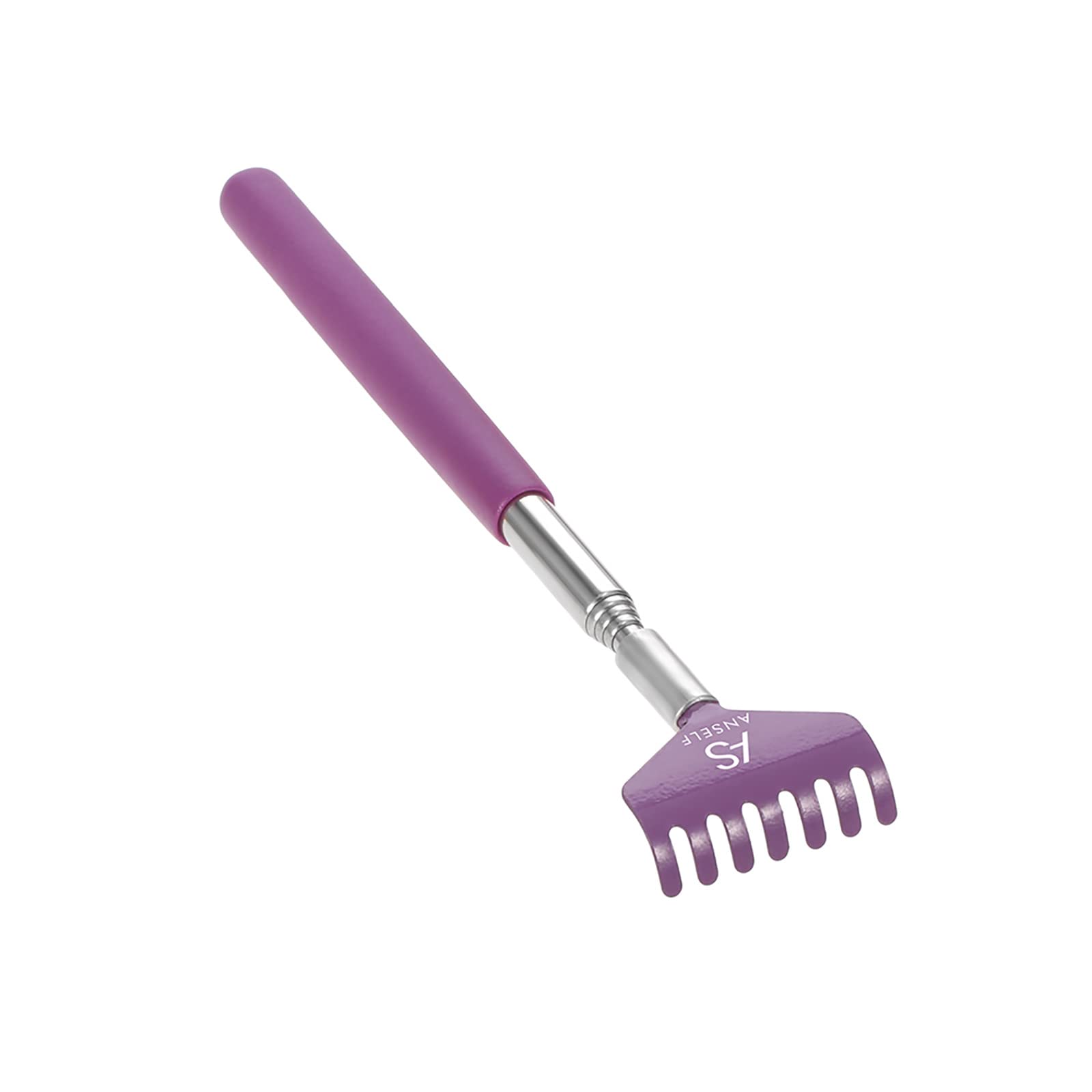 Back Scratcher, Irovami Back Scratcher Massager Metal Compact Extendable 5 Section 20-68cm Purple