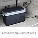 12V Car Cooler Plug Power Cord Cable 2M/6FT, Mini Refrigerator Cooler Plug Replacement Power Cord, Car Cooler 2 Pin Power Plug, for Car Cooler Portable Refrigerator