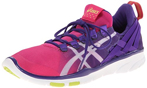 ASICS Women's Gel-Fit Sana Cross-Training Shoe, Hot Pink/White/Grape, 12 M US