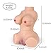 Lifelike Silicone Female Torso, Realistic Curves, Tight Channels, 19 x 8 x 6 inches