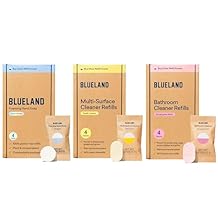 BLUELAND Clean Home Kit Refills 4P | Foaming Hand Soap Tablet Refills | Multi-surface All Purpose Cleaner Refill Tablet | Bathroom Cleaner Refill Tablet | Eco Friendly Products & Cleaning Supplies
