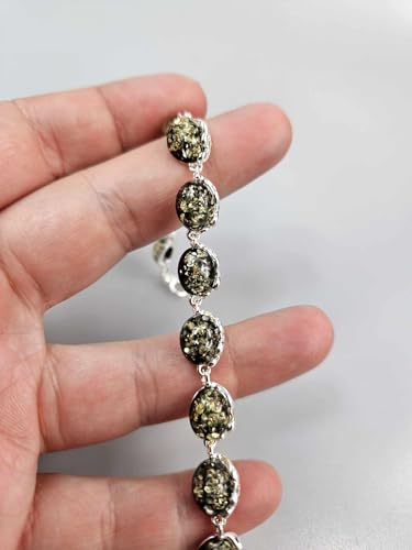 green baltic amber sterling silver 925 chain bracelet4