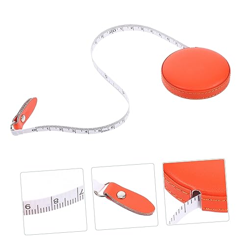 Cinta Métrica Compacta Piel PU Naranja 1.5 m miniatura 3