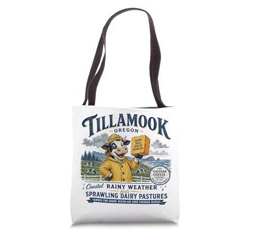 Tillamook Oregon Cheddar Cheese Capital - Bolsa Tote Vintage miniatura 1