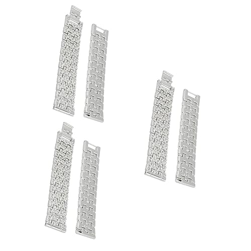 Bracelet montre bande acier argenté avec ajustable pour hommes et femmes
