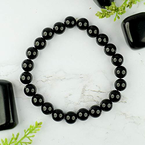 Image of Reiki Crystal Products Certified Natural Crystal Stone 8 mm Round Beads Bracelet for Men and Women | Reiki Charged Gemstone Bracelet | Multiple Stone Variants Available