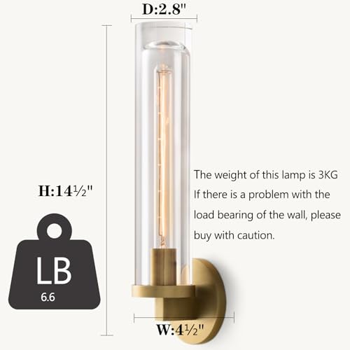 Brass Wall Sconces Lights Indoors Gold Bathroom Wall Sconces, Elevate Your Indoor Spaces with Crystal Wall Sconce, Wall Lights for Mirror Perfect for Living Room Bedroom Dresser, Vanity (gold)